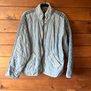 Free People Denim Quilted Jacket